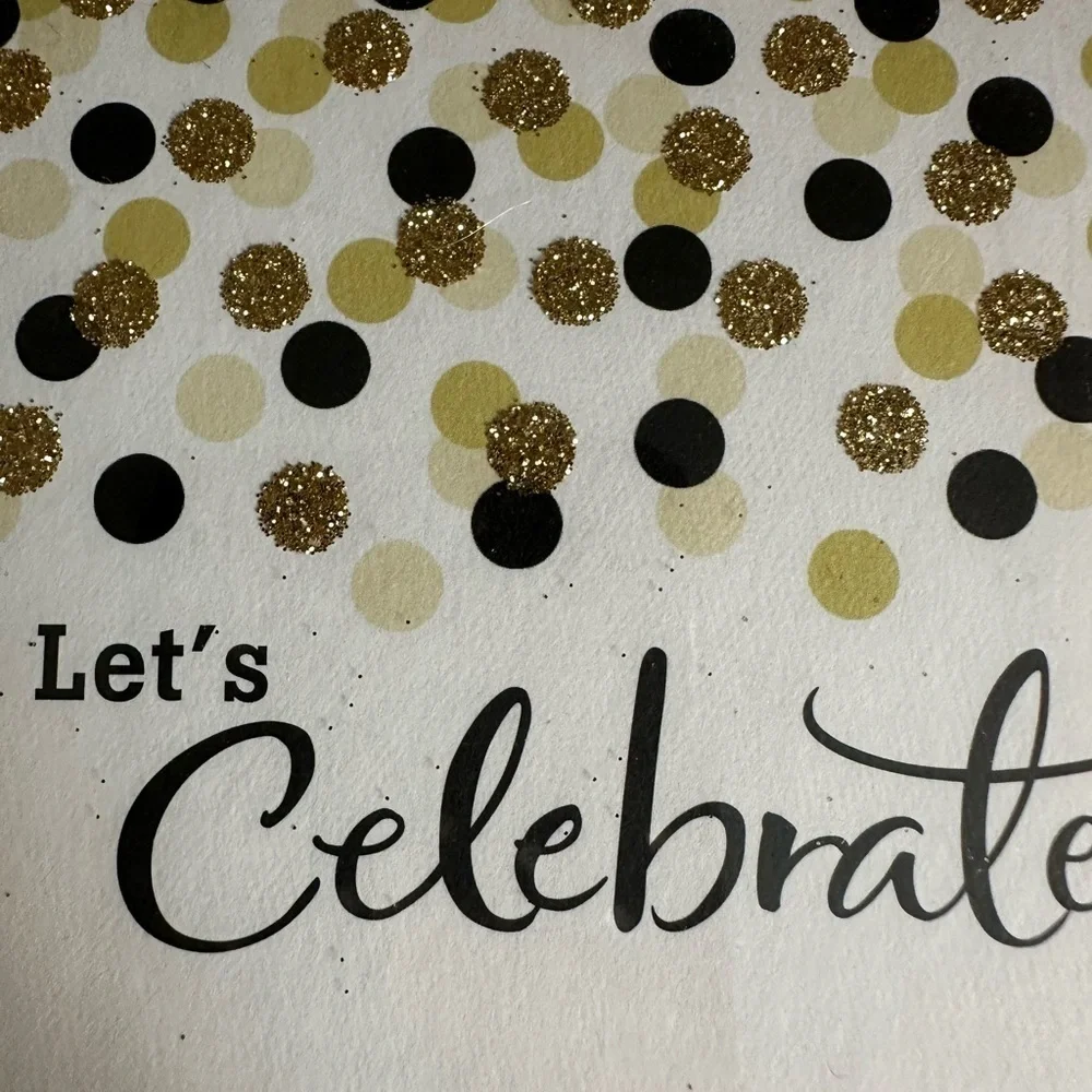 🩵5/$8 Hallmark Gold and Black Party Invitation Cards